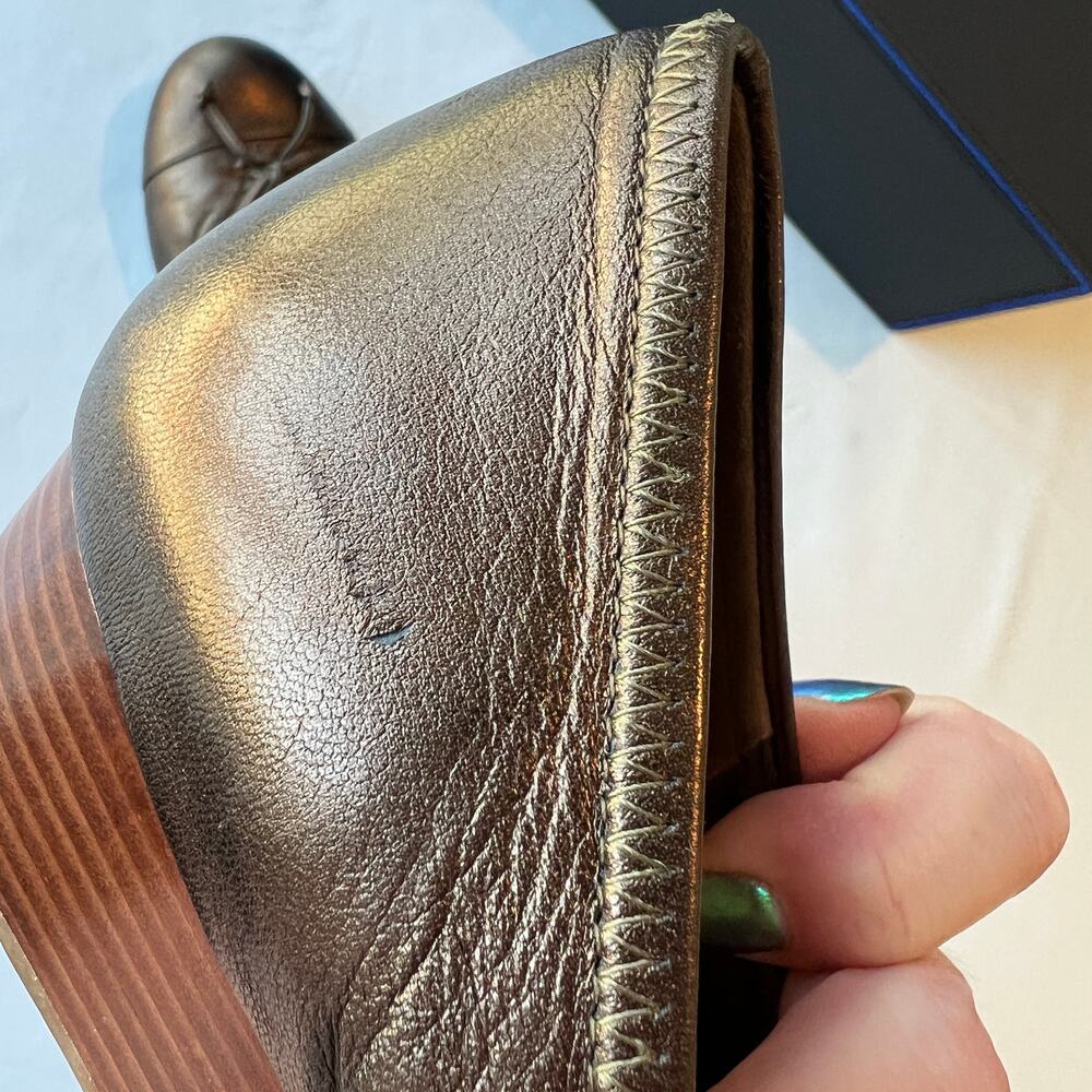 Cole Haan Nike Air Tali Closed Toe Wedge Shoes Copper | Women's size 8 - Picture 12 of 13